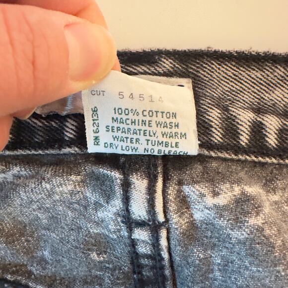 Georges Marciano for Guess? Women’s Vintage 90s Black Acid Wash Jeans Size 34 - Picture 8 of 11